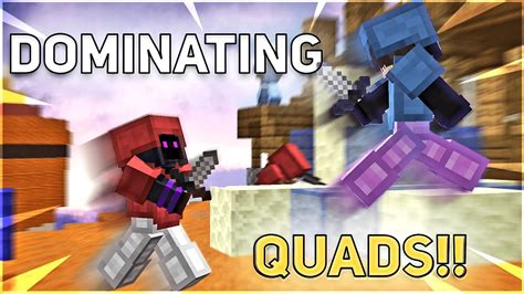 We Were Just Dominating Quads Bedwars Youtube