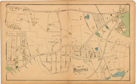 Watertown Massachusetts 1889 Wardmaps Llc