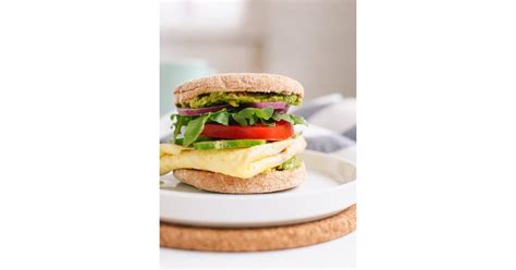 Avocado And Egg English Muffin Sandwich Healthy Breakfast Sandwich