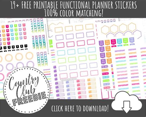 1000s Of Free Printable Functional Planner Stickers Youll Want To