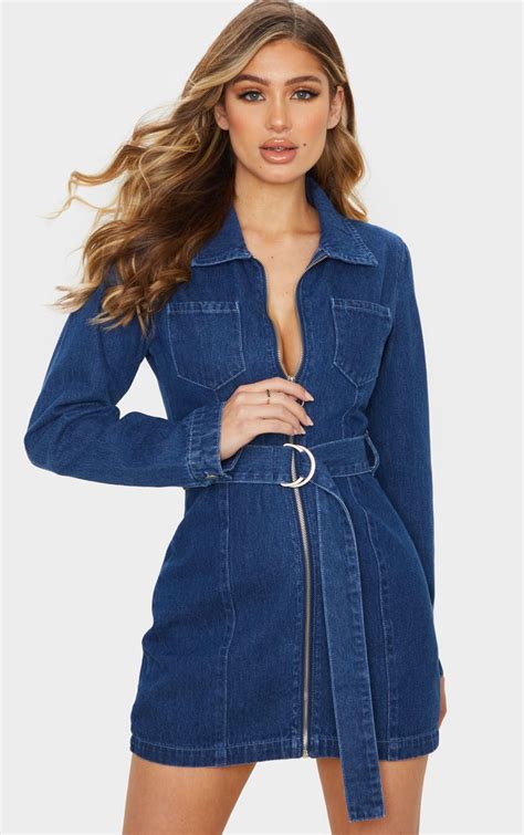Hot water will always fade dyes and cause more dye bleeding more quickly than cold water. Dark Blue Wash Zip Up Belted Long Sleeve 2 Pocket Denim ...