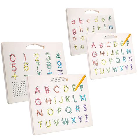 Hautton Magnetic Letters Board 2 Pieces 2 In 1 Double Sided Magnetic