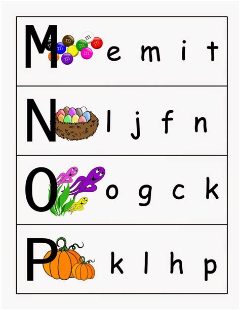 Matching Uppercase And Lowercase Letters Worksheets