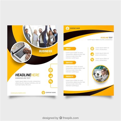 Premium Vector Yellow And Black Business Flyer Template