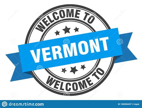 Welcome To Vermont Welcome To Vermont Isolated Stamp Stock Vector