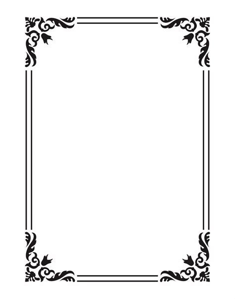 Downloadable Free Printable Picture Frame Templates