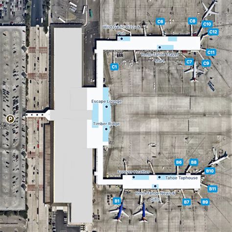Reno Tahoe Airport Map Guide To Rnos Terminals