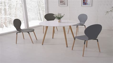 Shop our best selection of white kitchen & dining room tables to reflect your style and inspire your home. White Dining Table and 4 Grey Chairs - Homegenies