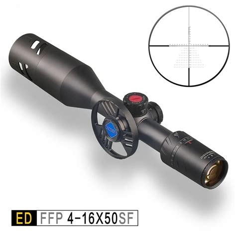 Discovery mira tática com luneta de caça ed 4 16x50 sf ffp mira