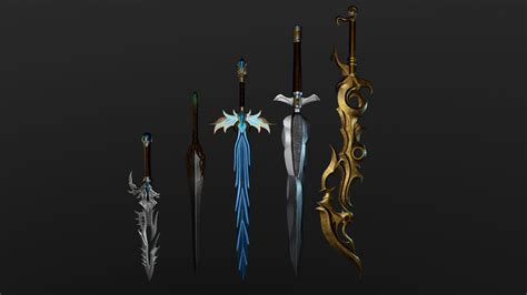 Swords Pack 3d Model By Alextroi