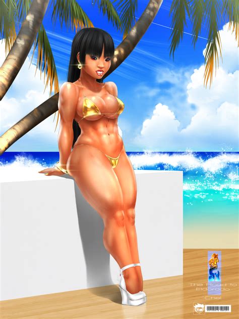 Rule 34 Abs Amaurymangaka Beach Big Breasts Bikini Black
