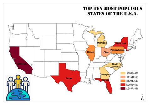 Top 10 Most Populous States Of The Usa Mapuniversal