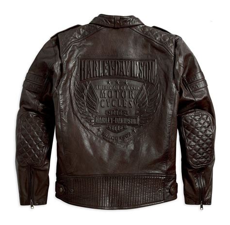 Harley Davidson Mens Rider Burnished Brown Leather Jacket B S Xl 97015