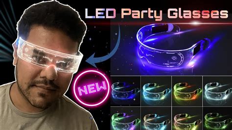 Led Party Glasses Led Cyber Glasses Neon Glow Glasses Youtube
