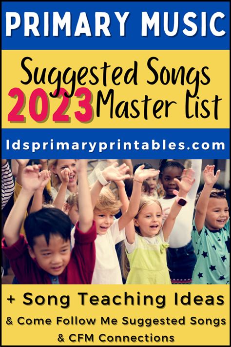 Lds Primary Singing Time Suggested Songs