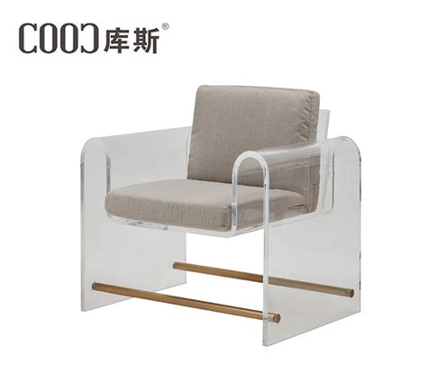 Modern Unique Design Transparent Pouf Coffee Chair Living Room Lucite