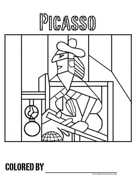 Picasso Printable Coloring Pages Picasso Art Picasso Coloring Kids