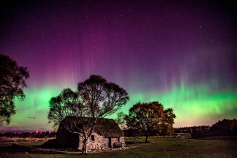 Stunning Northern Lights Illuminate Scottish Skies