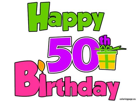 Happy 50th Birthday Banner Clipart Birthday Wishes Clip Art Cliparts Co