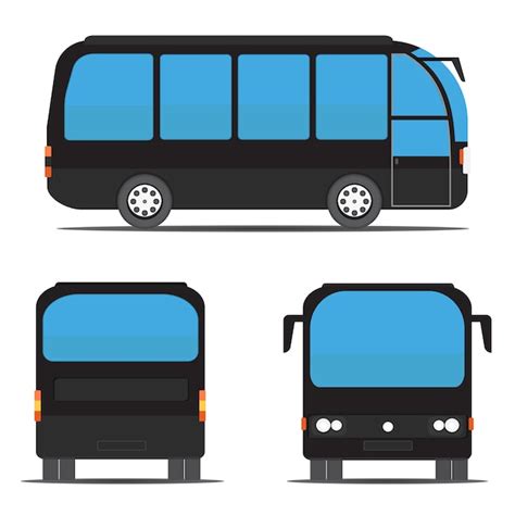 Premium Vector Views Of Black Bus