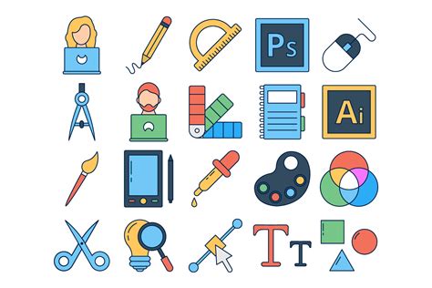 Designers Vector Free Icon Set