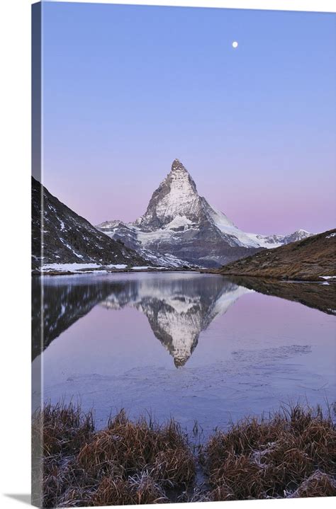 Matterhorn Reflected In Lake Riffelsee At Dawn Zermatt Alps Valais