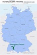 Hohenzollern Province Map - Hohenzollernsche Lande Map