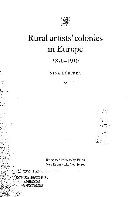 On this page, you can find my podcasts on how to write a university essay. (PDF) Rural Artists' Colonies in Europe, 1870-1910 | Nina ...