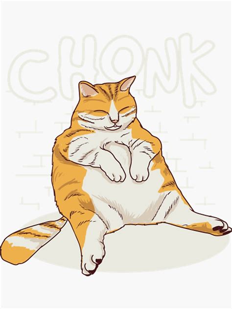 Fat Cat Chonk Scale Chonky Meme Chonker Sticker For Sale By