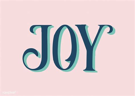 Download Premium Vector Of Joy Typography Illustration 426156