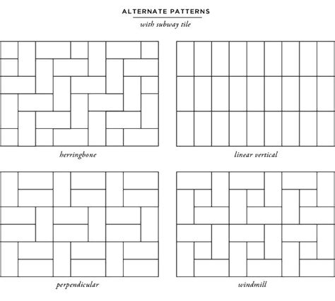 Tile Laying Patterns Pattern Names In 2020 Tile Design Pattern