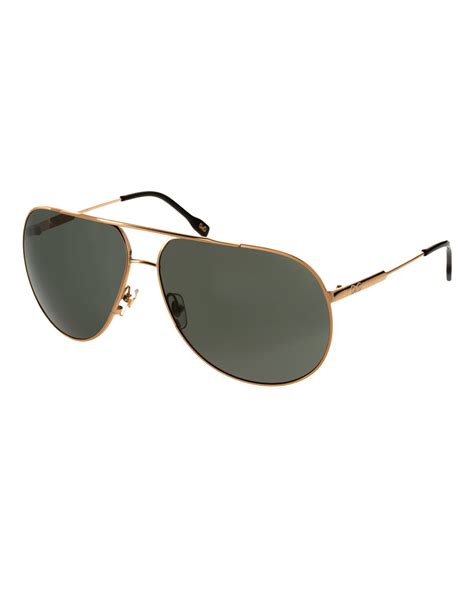 Dolce And Gabbana Dg Aviator Sunglasses In Gold For Men Lyst