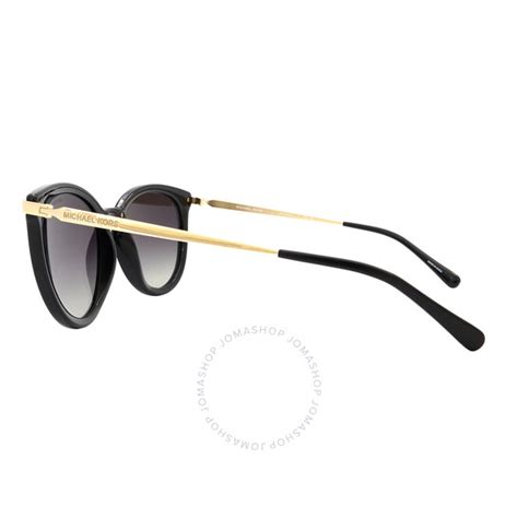 Michael Kors Brisbane Dark Gray Gradient Polarized Round Ladies Sunglasses Mk1077 1014t3 54