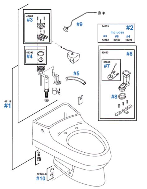 Find any part in 3 clicks!®. Kohler San Raphael Series Toilet Repair Parts and Schematics