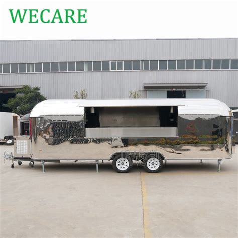 Wecare Mobile Kitchen Foodtruck Fully Equipped Street Bar Catering Trailers Airstream Food Truck