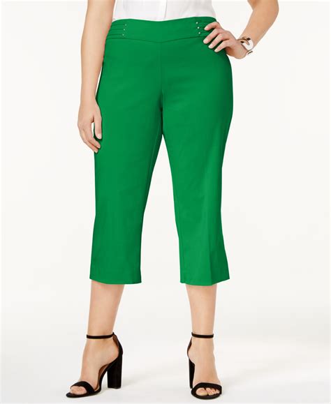 Jm Collection Embellished Pull On Capri Pants Created For Macys In