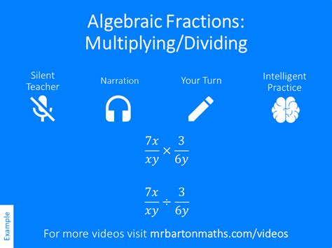 Multiplying And Dividing Algebraic Fractions Variation Theory
