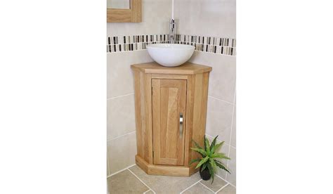 Bathroom Oak Vanity Unit Corner Oak Sink Cabinet Ceramic Etsy