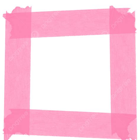 Pink Masking Tape Rectangle Frame Pink Masking Tape Tape Png