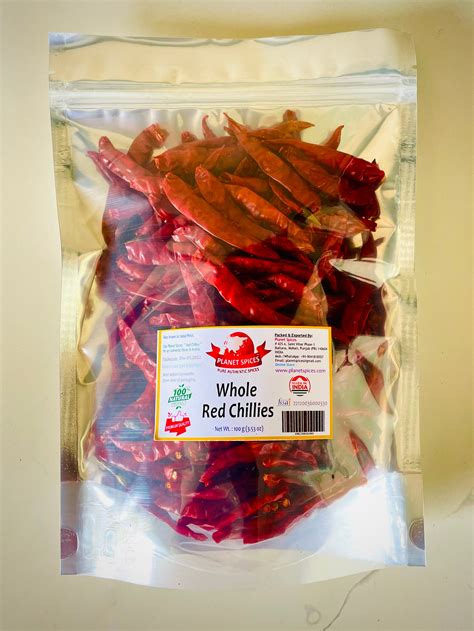 Buy Dried Hot Red Chillies Lal Mirch Planet Spices