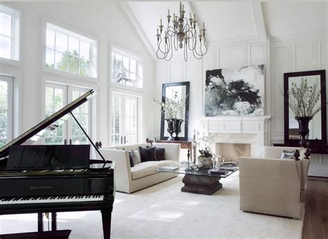 Black And White Piano Room Decor Piano Room Decor Piano Living Rooms