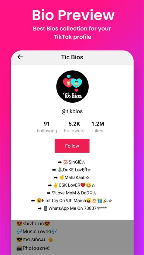 Bios Ideas For Tik Tok For Android Apk Download