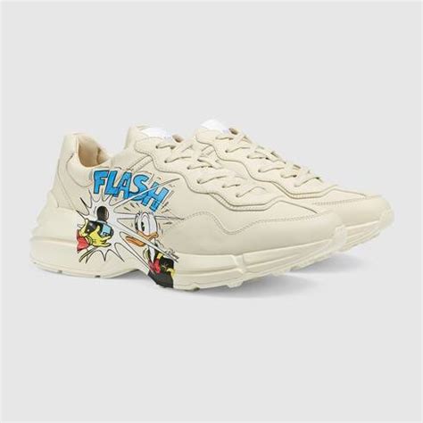 Have fun not being watched on the circle app! Men's Disney x Gucci Donald Duck Rhyton Sneaker In White ...