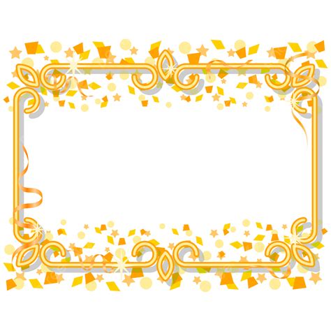 Confetti Celebration Party Vector Hd Images Celebration Frame Orange