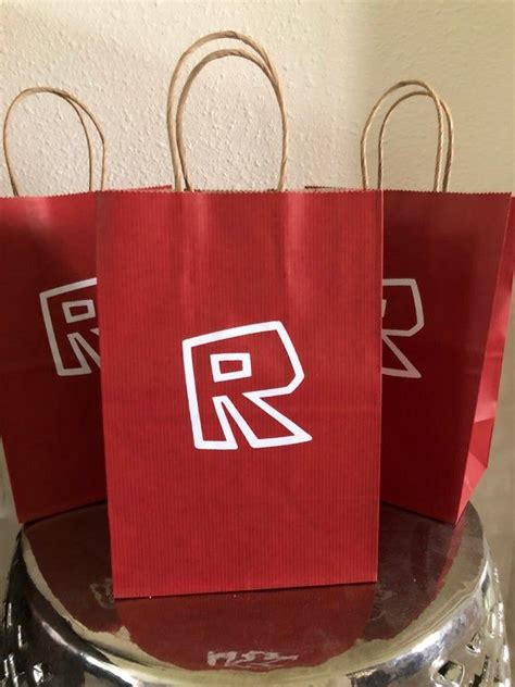 Roblox Treat Bags Black Red Treat Bags Birthdays