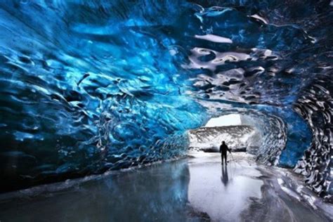 Inside A Glacier Ice Caves Canada