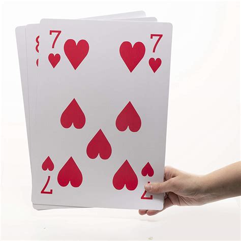 Card sizes are 5 in by 7 in and come 54 per deck. Jumbo Playing Cards - What The Shock?! - Unique and Weird Gift Ideas