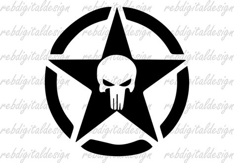 The Punisher Skull Svg Pdf Png Eps Instant Digital Download Clipart