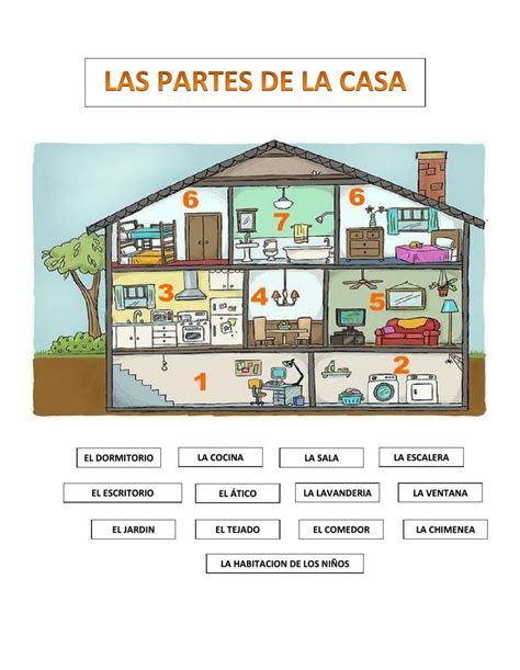 Actividad De Las Partes De La Casa Spanish Language Learning Teaching