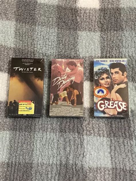 Vhs Lot Sealed Dirty Dancing Water Mark Grease Twister New Vhs Tapes